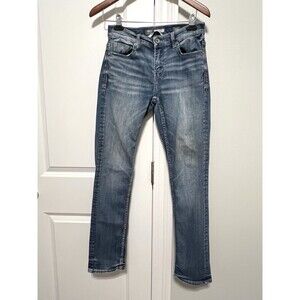 BKE Alec Jeans Men’s 29x29 Straight Leg Dark Blue Denim Thick Stitch Whiskered